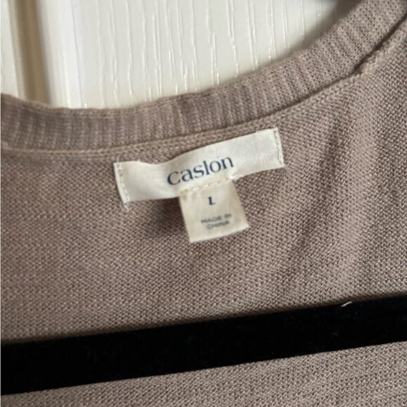 Caslon cotton short sleeve cardigan size large - Picture 5 of 7